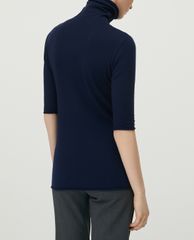 MAX&Co. - Áo sweater nữ tay ngắn cổ lọ Stretch Knit Turtuleneck