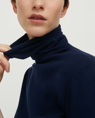 MAX&Co. - Áo sweater nữ tay ngắn cổ lọ Stretch Knit Turtuleneck