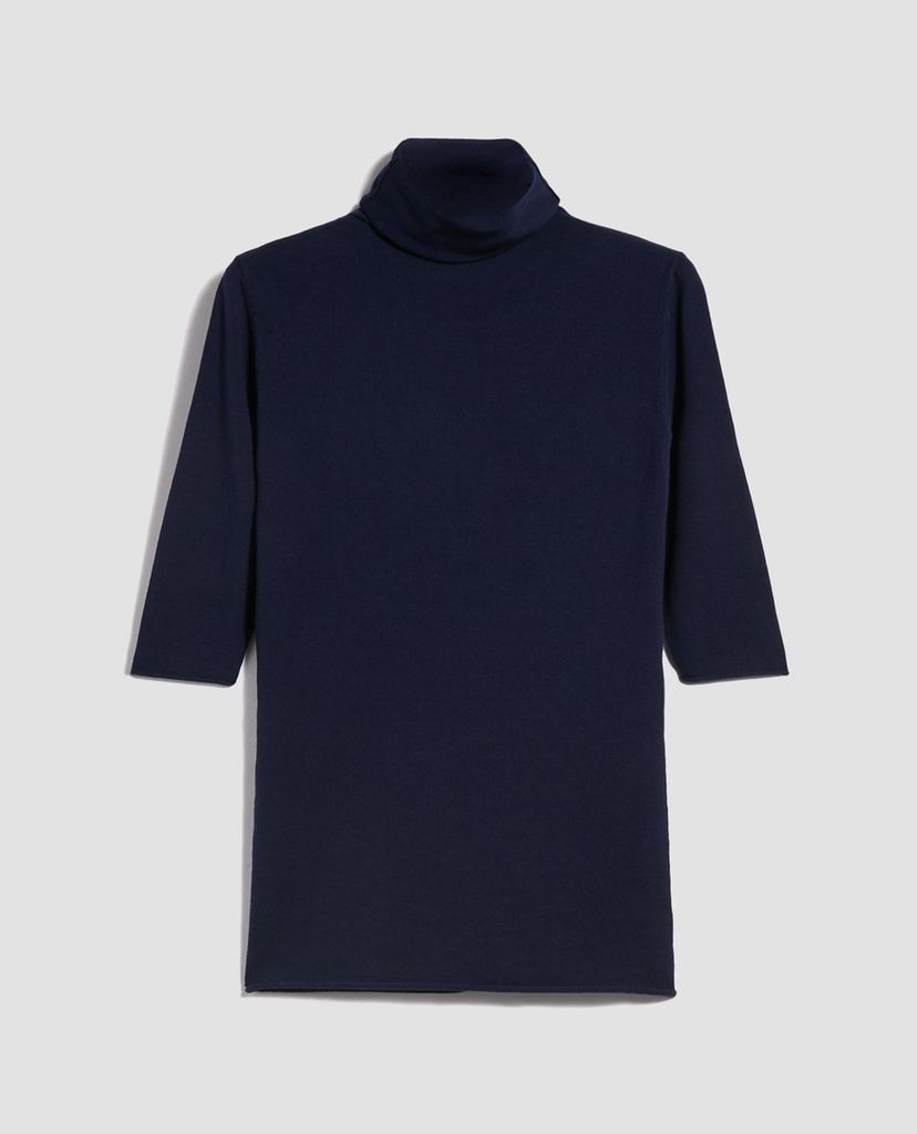 MAX&Co. - Áo sweater nữ tay ngắn cổ lọ Stretch Knit Turtuleneck