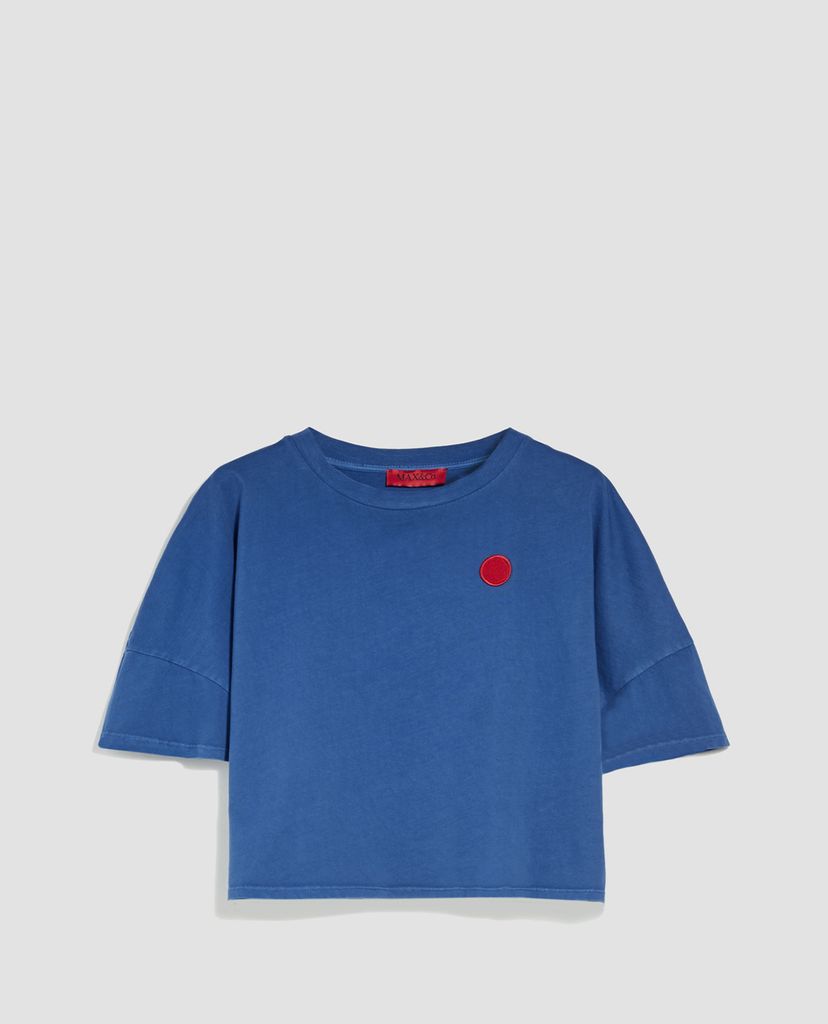 MAX&Co. - Áo thun nữ croptop cổ tròn ngắn tay Dot Appliqué