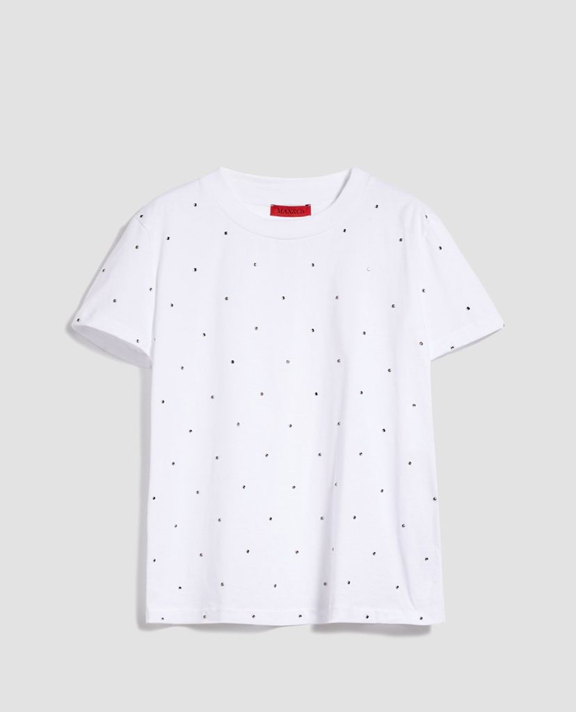 MAX&Co. - Áo thun nữ cổ tròn tay ngắn Cotton Printed