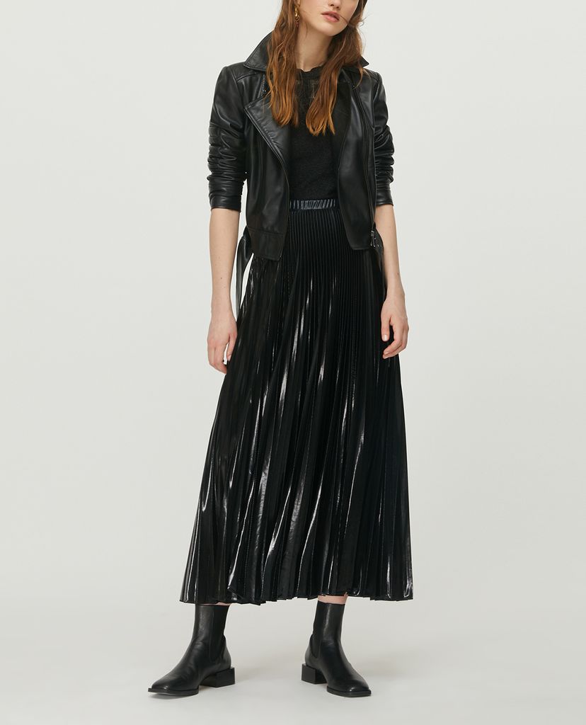 MAX&Co. - Áo thun nữ cổ tròn tay ngắn Jersey Lamé Slogan