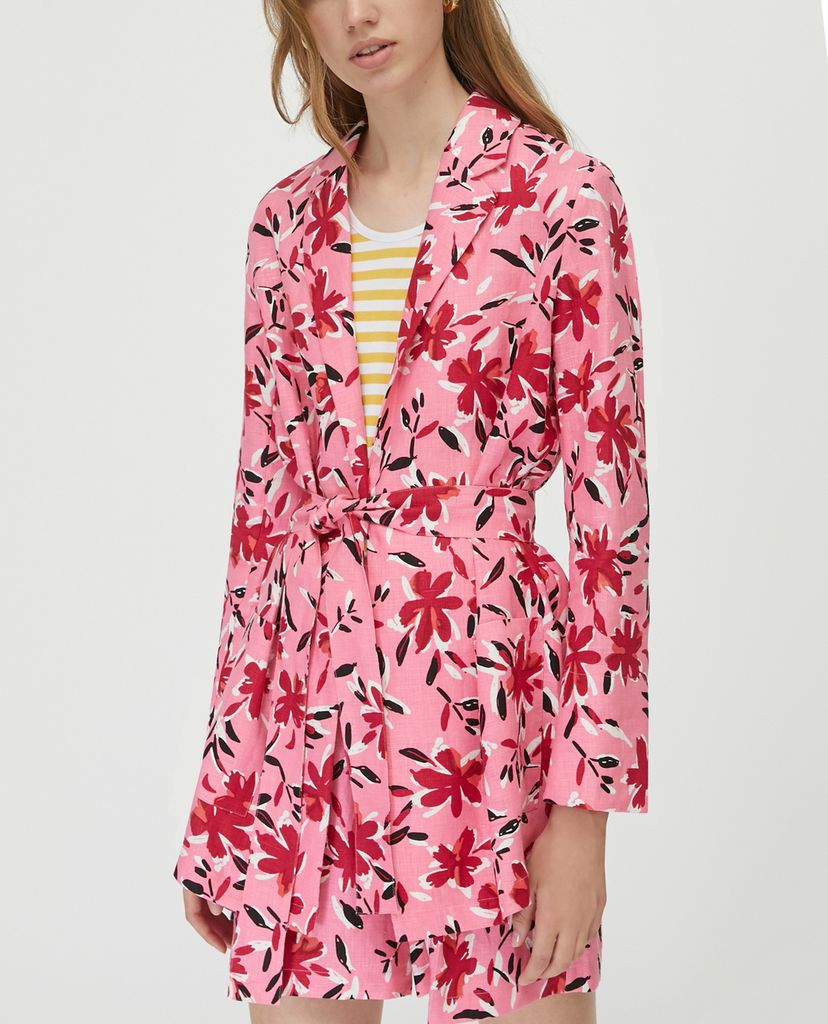 MAX&Co. - Áo blazer nữ tay dài phối thắt lưng Pure Linen