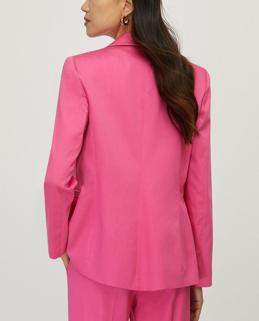 MAX&Co. - Áo blazer nữ tay dài phối nút cài Cotton Satin