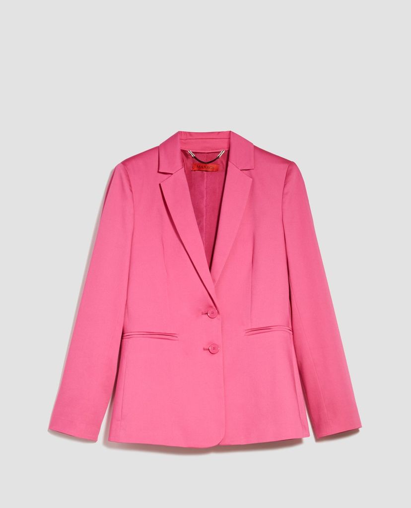 MAX&Co. - Áo blazer nữ tay dài phối nút cài Cotton Satin
