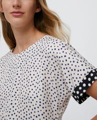 MAX&Co. - Áo kiểu nữ phom suông cổ tròn tay ngắn Printed Twill