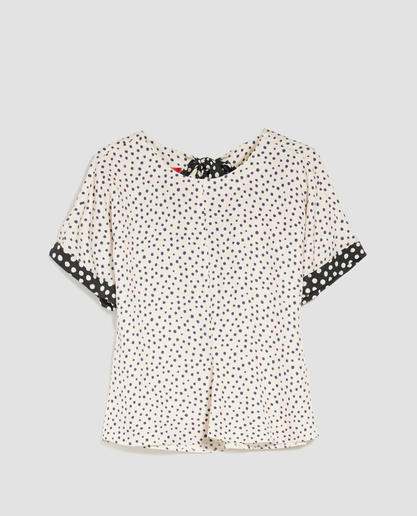 MAX&Co. - Áo kiểu nữ phom suông cổ tròn tay ngắn Printed Twill