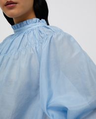 MAX&Co.- Áo kiểu nữ cổ trụ xếp li nổi bật