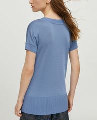 MAX&Co. - Áo sweater nữ tay ngắn cổ tròn Shiny Tricot