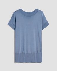 MAX&Co. - Áo sweater nữ tay ngắn cổ tròn Shiny Tricot