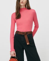 MAX&Co. - Áo kiểu nữ tay dài cổ cao Ribbed Polo Neck