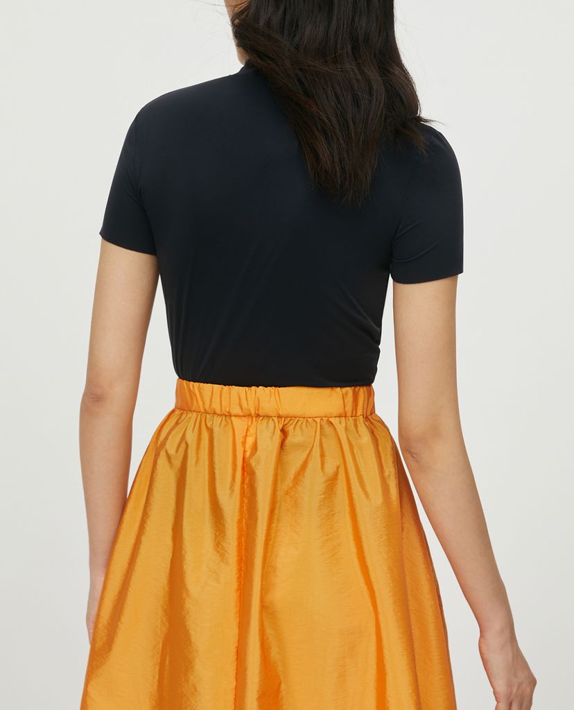 MAX&Co. - Áo thun nữ tay ngắn cổ lọ họa tiết Polo Neck