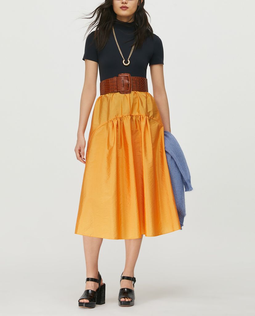 MAX&Co. - Áo thun nữ tay ngắn cổ lọ họa tiết Polo Neck