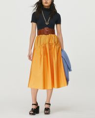 MAX&Co. - Áo thun nữ tay ngắn cổ lọ họa tiết Polo Neck