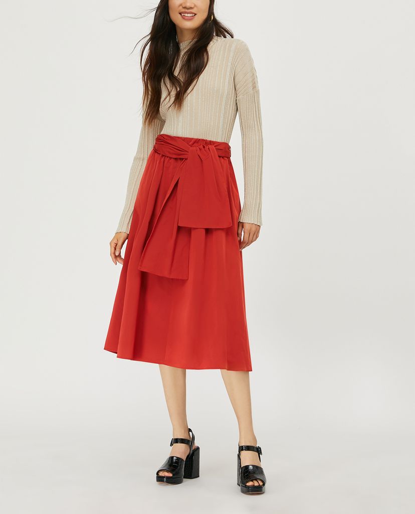 MAX&Co. - Chân váy midi xếp li Wide Taffeta