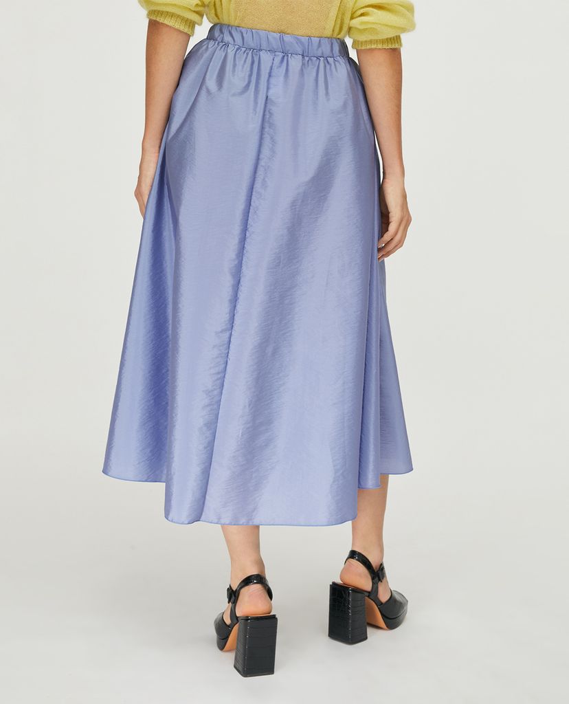 MAX&Co. - Chân váy midi xếp li Techno Taffeta