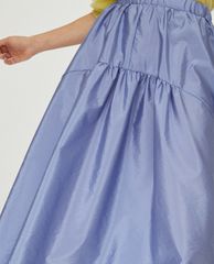MAX&Co. - Chân váy midi xếp li Techno Taffeta