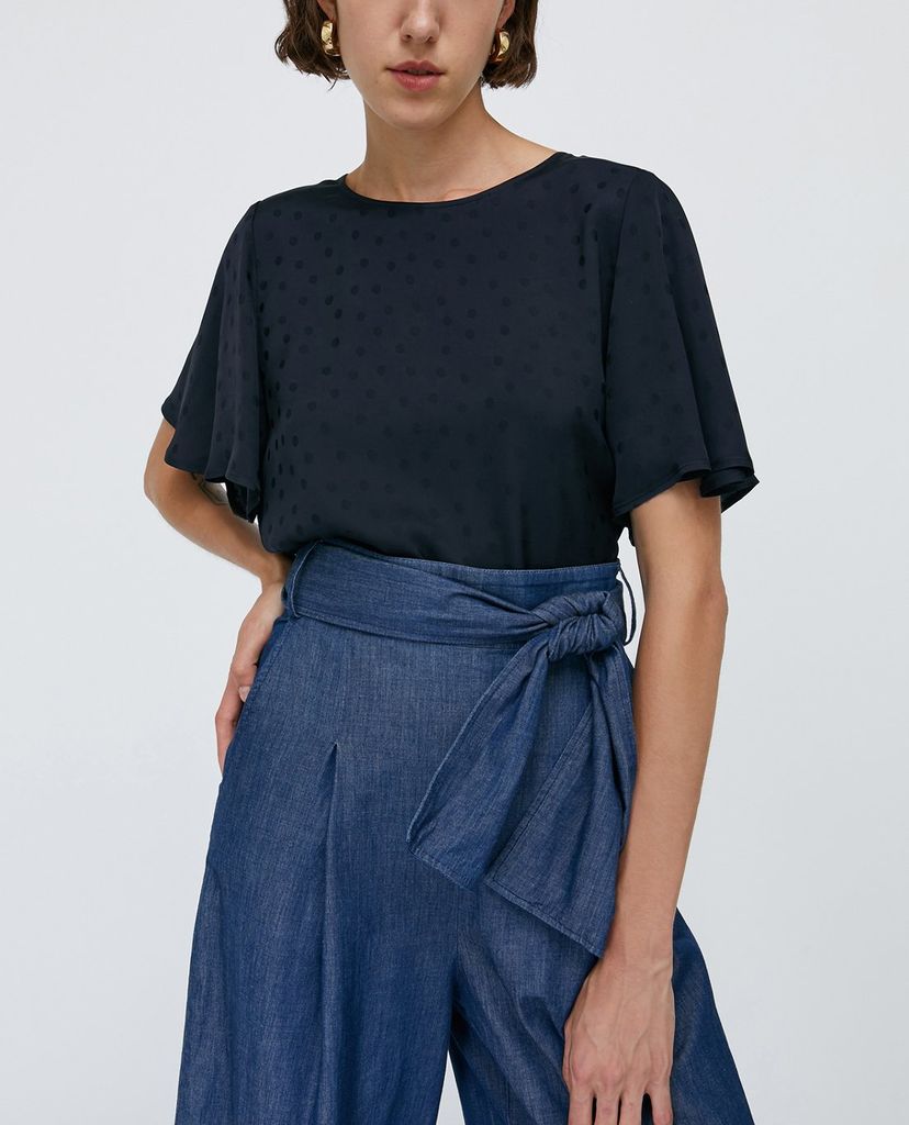 MAX&Co. - Áo kiểu nữ cổ tròn Polka Dot Jacquard