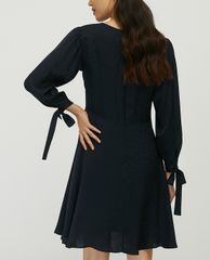 MAX&Co. - Đầm mini cổ V tay dài phối dây buộc thời trang