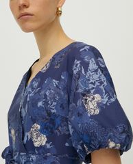 MAX&Co. - Đầm midi cổ V tay ngắn Floral Poplin
