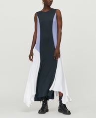 MAX&Co. - Đầm midi cổ tròn sát nách phom suông thời trang Satin