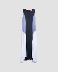 MAX&Co. - Đầm midi cổ tròn sát nách phom suông thời trang Satin