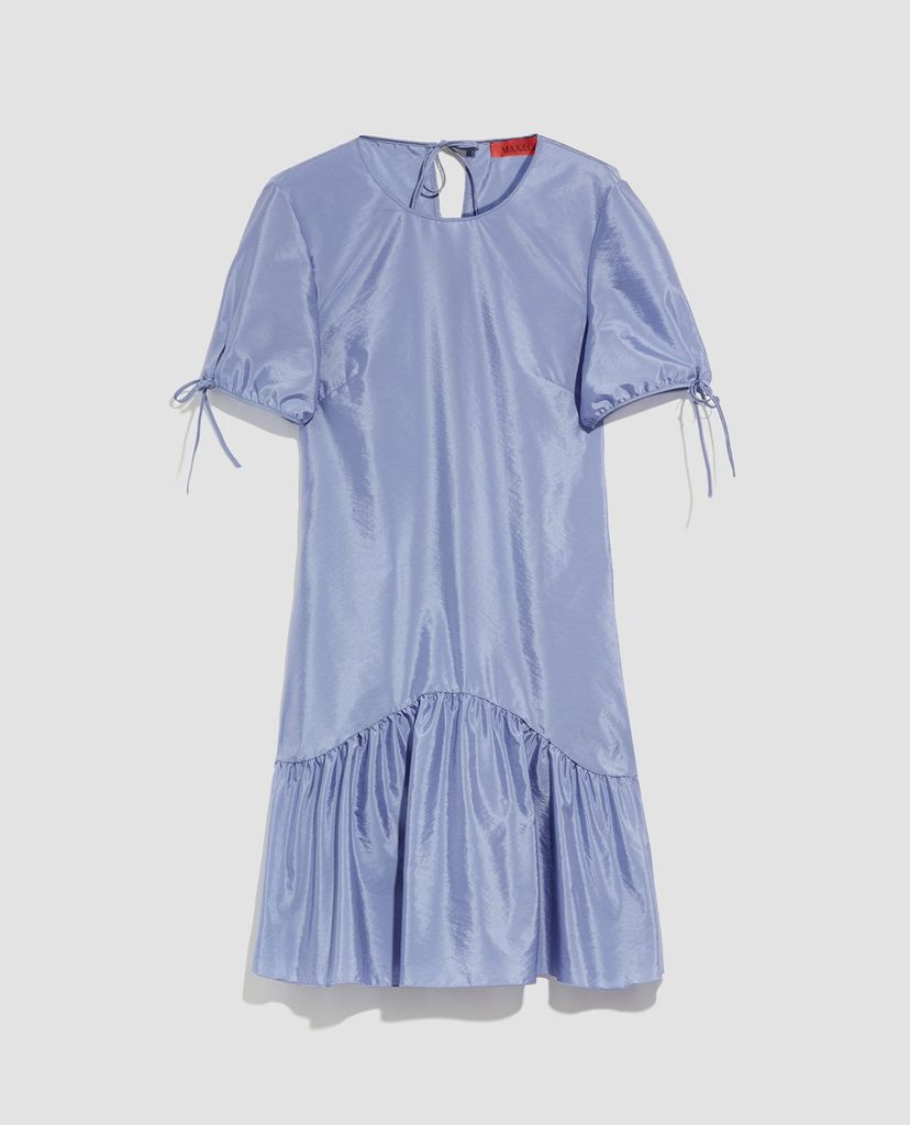 MAX&Co. - Đầm mini cổ tròn tay ngắn Techno Taffeta