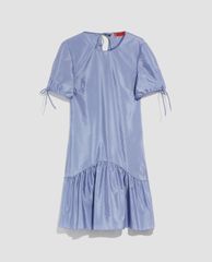 MAX&Co. - Đầm mini cổ tròn tay ngắn Techno Taffeta