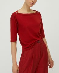 MAX&Co. - Áo cardigan nữ tay lỡ cổ tròn Jewel Buttons