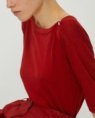MAX&Co. - Áo cardigan nữ tay lỡ cổ tròn Jewel Buttons