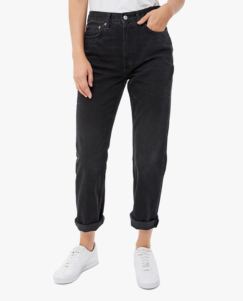 TOPSHOP - Quần jeans nữ phom suông lưng cao thời trang