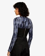 TOPSHOP - Áo croptop denim hở vai thời trang