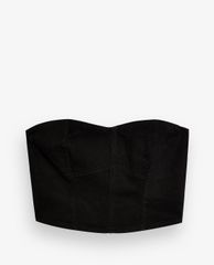 TOPSHOP - Áo croptop denim hở vai thời trang