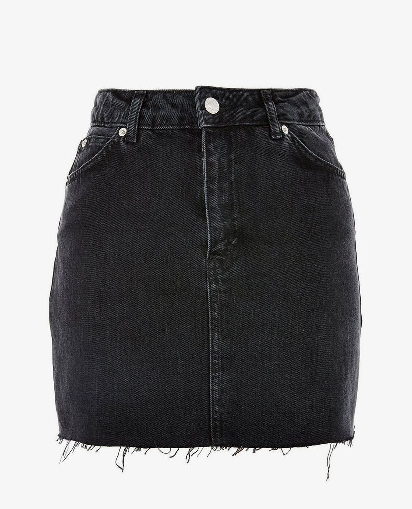 TOPSHOP - Chân váy mini denim chữ A Washed Black