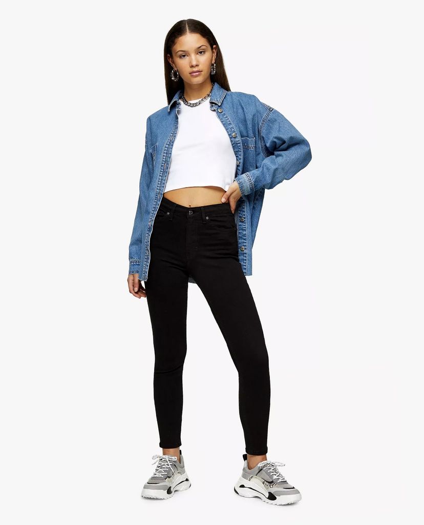 TOPSHOP - Quần jeans nữ phom skinny Black Jamie