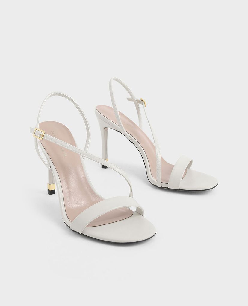 CHARLES & KEITH - Giày cao gót hở mũi Asymmetric Strap Slingback