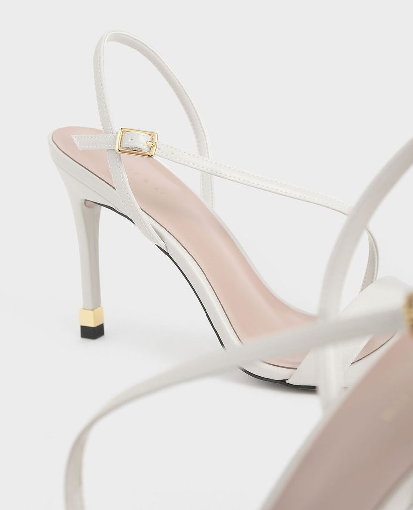 CHARLES & KEITH - Giày cao gót hở mũi Asymmetric Strap Slingback