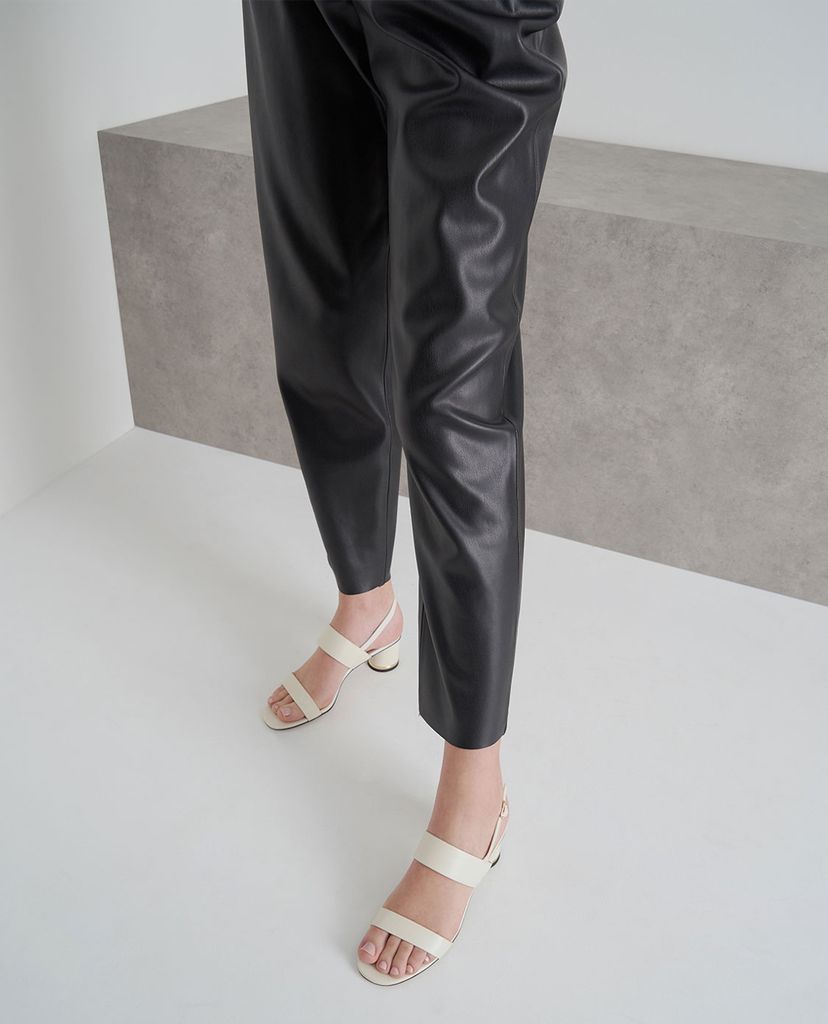 CHARLES & KEITH - Giày cao gót sandal quai ngang Cylindrical
