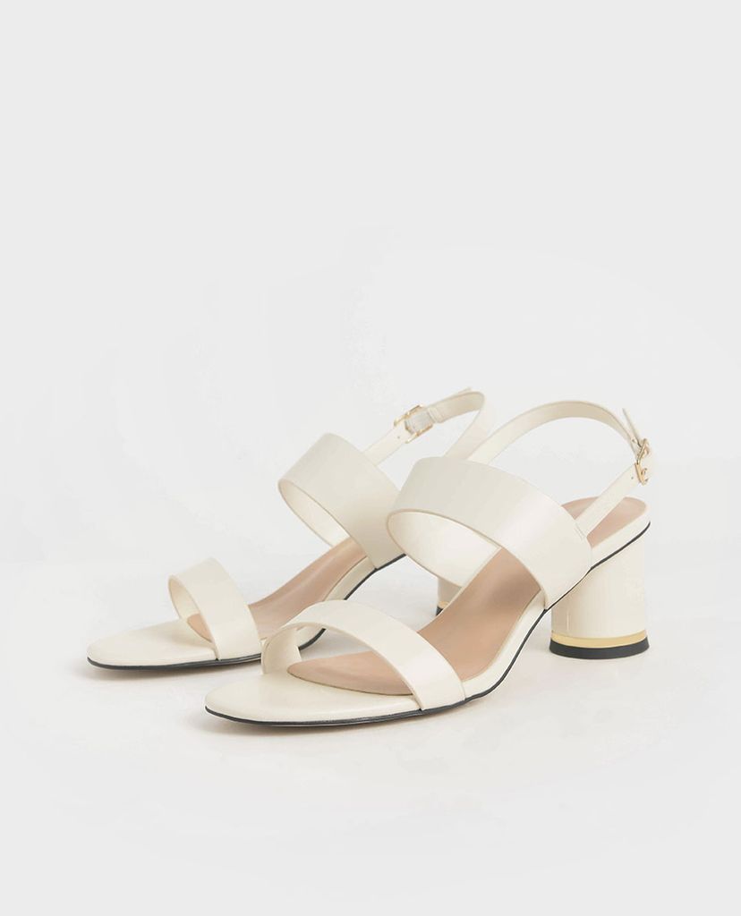 CHARLES & KEITH - Giày cao gót sandal quai ngang Cylindrical