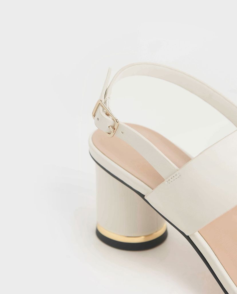 CHARLES & KEITH - Giày cao gót sandal quai ngang Cylindrical