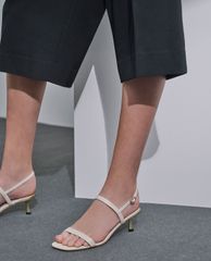 CHARLES & KEITH - Giày cao gót quai ngang Metallic Ankle Strap