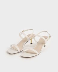 CHARLES & KEITH - Giày cao gót quai ngang Metallic Ankle Strap