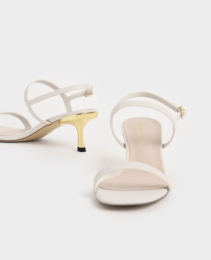 CHARLES & KEITH - Giày cao gót quai ngang Metallic Ankle Strap