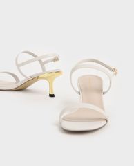 CHARLES & KEITH - Giày cao gót quai ngang Metallic Ankle Strap