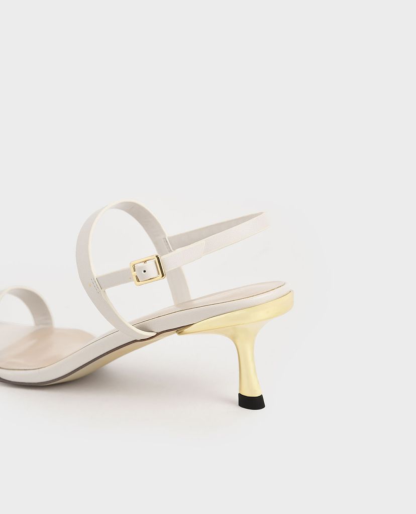 CHARLES & KEITH - Giày cao gót quai ngang Metallic Ankle Strap