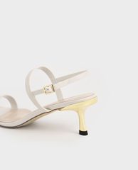 CHARLES & KEITH - Giày cao gót quai ngang Metallic Ankle Strap
