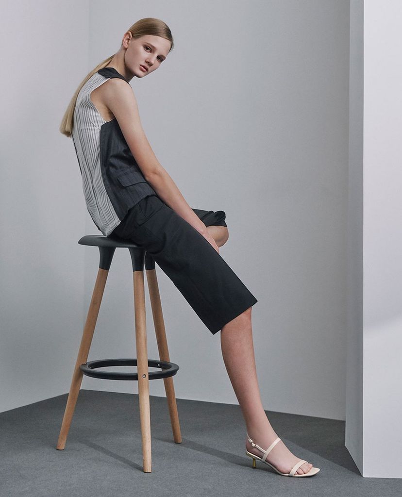 CHARLES & KEITH - Giày cao gót quai ngang Metallic Ankle Strap