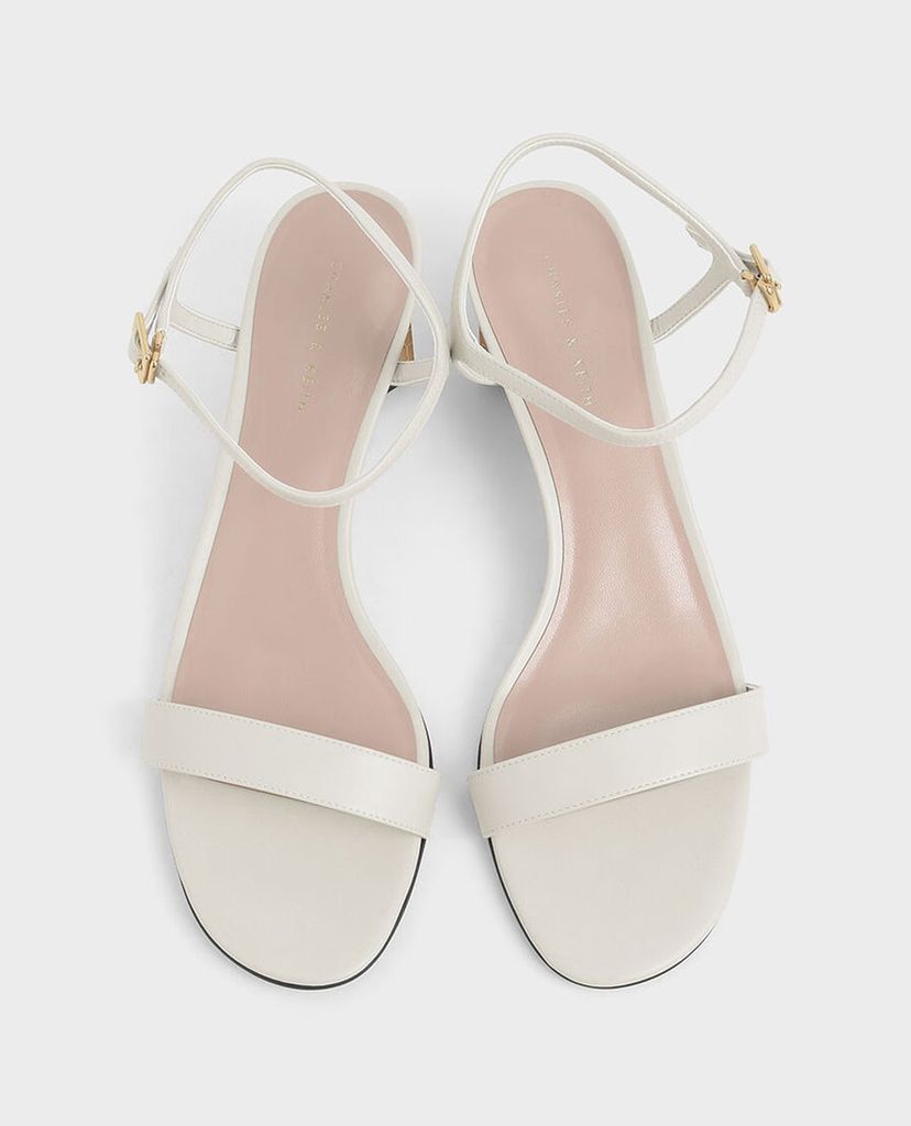 CHARLES & KEITH - Giày sandals cao gót đế vuông Sculptural Chrome