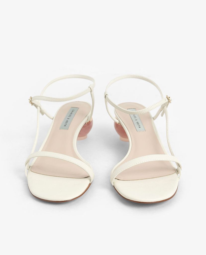 CHARLES & KEITH - Giày sandal cao gót Sculptural Heel Ankle Strap