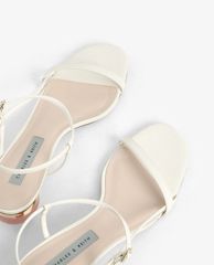 CHARLES & KEITH - Giày sandal cao gót Sculptural Heel Ankle Strap